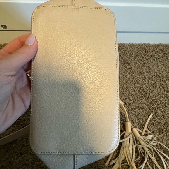 J. Crew Pink Leather Bucket Bag Tassel Enclosure crossbody - Picture 10 of 10